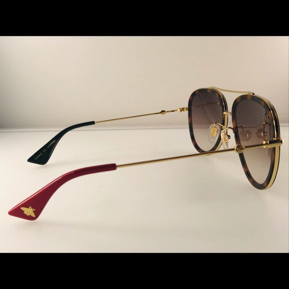 Gucci Brown Gradient Sunglasses GG0062S 012 57. - Picture 6 of 14